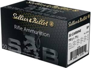 Sellier & Bellot 30 Carbine Ammo 110 Grain Jacketed Soft Point