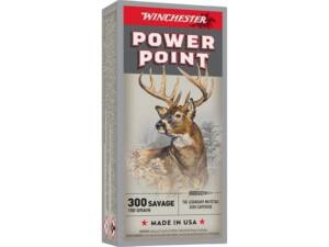 Winchester Power Point 300 Savage Ammo 150 Grain Jacketed Soft Point Box of 500
