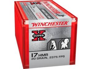 Winchester Super X 17 Hornady Magnum Rimfire (HMR) Ammo 20 Grain Jacketed Hollow Point Box off 1000