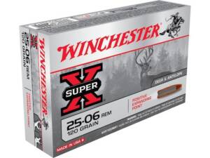 Winchester Super X 25-06 Remington Ammo 120 Grain Jacketed Hollow Point Box of 500