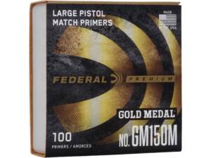 Federal Premium Gold Medal Large Pistol Match Primers #150M