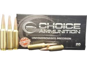 Choice 25 Creedmoor Ammo 135 Grain Berger Hybrid Hunter Jacketed Hollow Point Box of 300