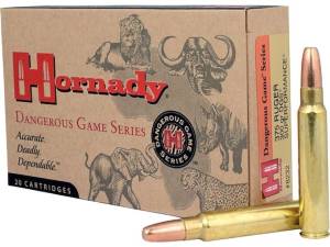 Hornady Dangerous Game Superformance 375 Ruger Ammo 300 Grain Hornady DGS (Dangerous Game Solid) Jacketed Flat Nose Box of 200