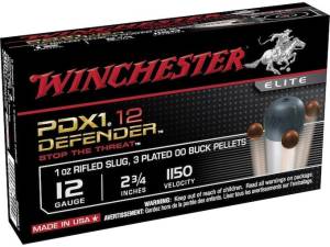 Winchester Defender 12 Gauge Rifled Slug and #00 Buckshot 2-3/4" 1/2oz Box of 500